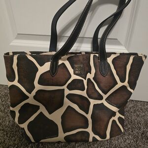 Dooney & Bourke Brown and Cream Tote Bag